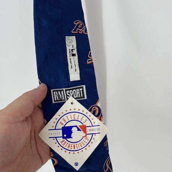 Vintage Ralph Martin RM Sport 1993 San Diego Padres Silk Neck Tie - Picture 3 of 5